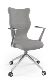Krzesło biurowe dopasowane do wzrostu 180+ cm, model Kuma kolor szary obrotowe