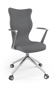 Krzesło biurowe dopasowane do wzrostu 180+ cm, model Kuma kolor antracyt obrotowe