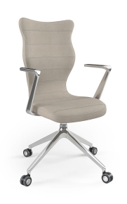 Krzesło biurowe dopasowane do wzrostu 180+ cm, model Kuma kolor beżowy obrotowe