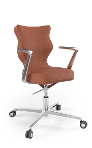 Krzesło biurowe dopasowane do wzrostu 159-188 cm, model Kylie kolor brązowy obrotowe