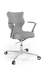Krzesło biurowe dopasowane do wzrostu 159-188 cm, model Kylie kolor ciemny szary obrotowe