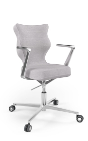 Krzesło biurowe dopasowane do wzrostu 159-188 cm, model Kylie kolor szary obrotowe