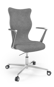 Krzesło biurowe dopasowane do wzrostu 180+ cm, model Kylie kolor szary obrotowe