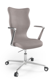 Krzesło biurowe dopasowane do wzrostu 180+ cm, model Kylie kolor ciemny szary obrotowe