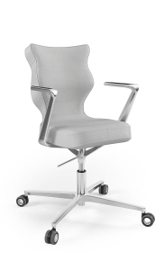 Krzesło biurowe dopasowane do wzrostu 159-188 cm, model Kylie Plus kolor szary obrotowe