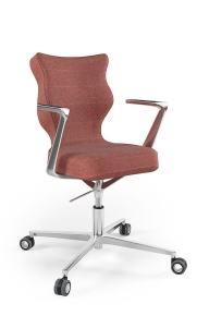 Krzesło biurowe dopasowane do wzrostu 159-188 cm, model Kylie Plus kolor brązowy obrotowe