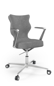 Krzesło biurowe dopasowane do wzrostu 159-188 cm, model Kylie Plus kolor szary obrotowe