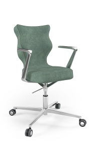 Krzesło biurowe dopasowane do wzrostu 159-188 cm, model Kylie Plus kolor jasny zielony obrotowe