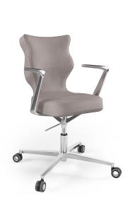 Krzesło biurowe dopasowane do wzrostu 159-188 cm, model Kylie Plus kolor ciemny szary obrotowe