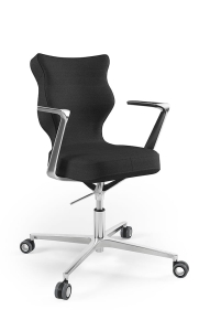 Krzesło biurowe dopasowane do wzrostu 159-188 cm, model Kylie Plus kolor czarny obrotowe