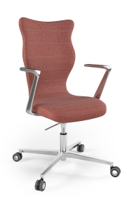 Krzesło biurowe dopasowane do wzrostu 180+ cm, model Kylie Plus kolor brązowy obrotowe