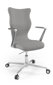 Krzesło biurowe dopasowane do wzrostu 180+ cm, model Kylie Plus kolor szary obrotowe