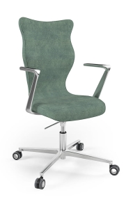 Krzesło biurowe dopasowane do wzrostu 180+ cm, model Kylie Plus kolor jasny zielony obrotowe