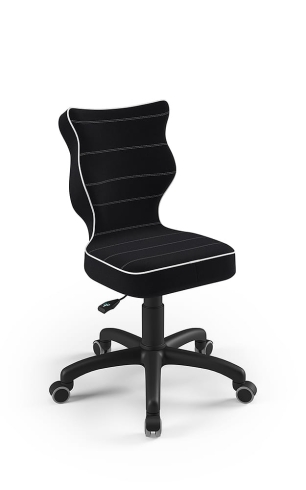 Krzesło do biurka dla dziecka dopasowane do wzrostu 119-142 cm, model Petit kolor czarny  obrotowe