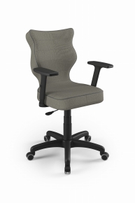 Krzesło biurowe dopasowane do wzrostu 159-188 cm, model Uni kolor szary obrotowe
