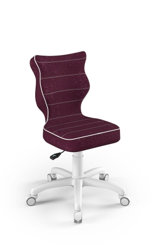 Krzesło do biurka dla dziewczynki dopasowane do wzrostu 119-142 cm, model Petit kolor fioletowy obrotowe