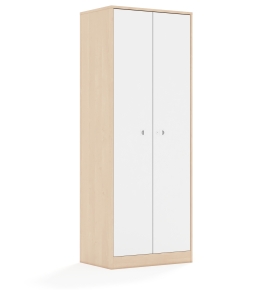 Szafa ubraniowa Blox Base 70 5PU 2F5 706x466x1869 korpus brzoza/2x front biały