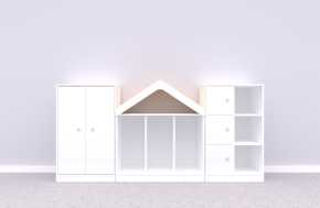 Zestaw mebli BLOX Base 1 korpus biały/front biały