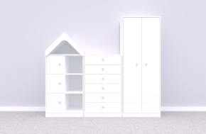 Zestaw mebli BLOX Base 2 korpus biały/front biały