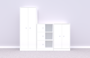 Zestaw mebli BLOX Base 7 korpus biały/front biały