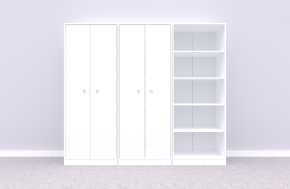 Zestaw mebli BLOX Base 8 korpus biały/front biały