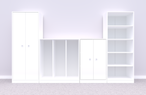 Zestaw mebli BLOX Base 9 korpus biały/front biały