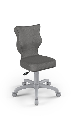Krzesło do biurka dla dziecka dopasowane do wzrostu 119-142 cm, model Petit kolor ciemny szary obrotowe