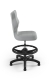 Krzesło do biurka dla dziecka dopasowane do wzrostu 119-142 cm, model Petit z podnóżkiem kolor szary obrotowe
