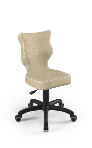 Krzesło do biurka dla dziecka dopasowane do wzrostu 119-142 cm, model Petit kolor beżowy obrotowe