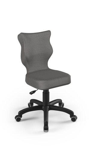 Krzesło do biurka dla dziecka dopasowane do wzrostu 119-142 cm, model Petit kolor ciemny szary obrotowe